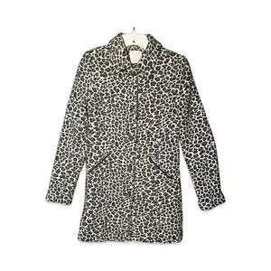 Urban Outfitters Leopard Print Pea Coat